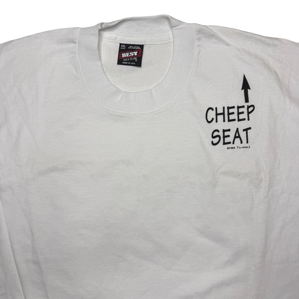 Vintage 90s Cheep Seat Funny Quote Shirt